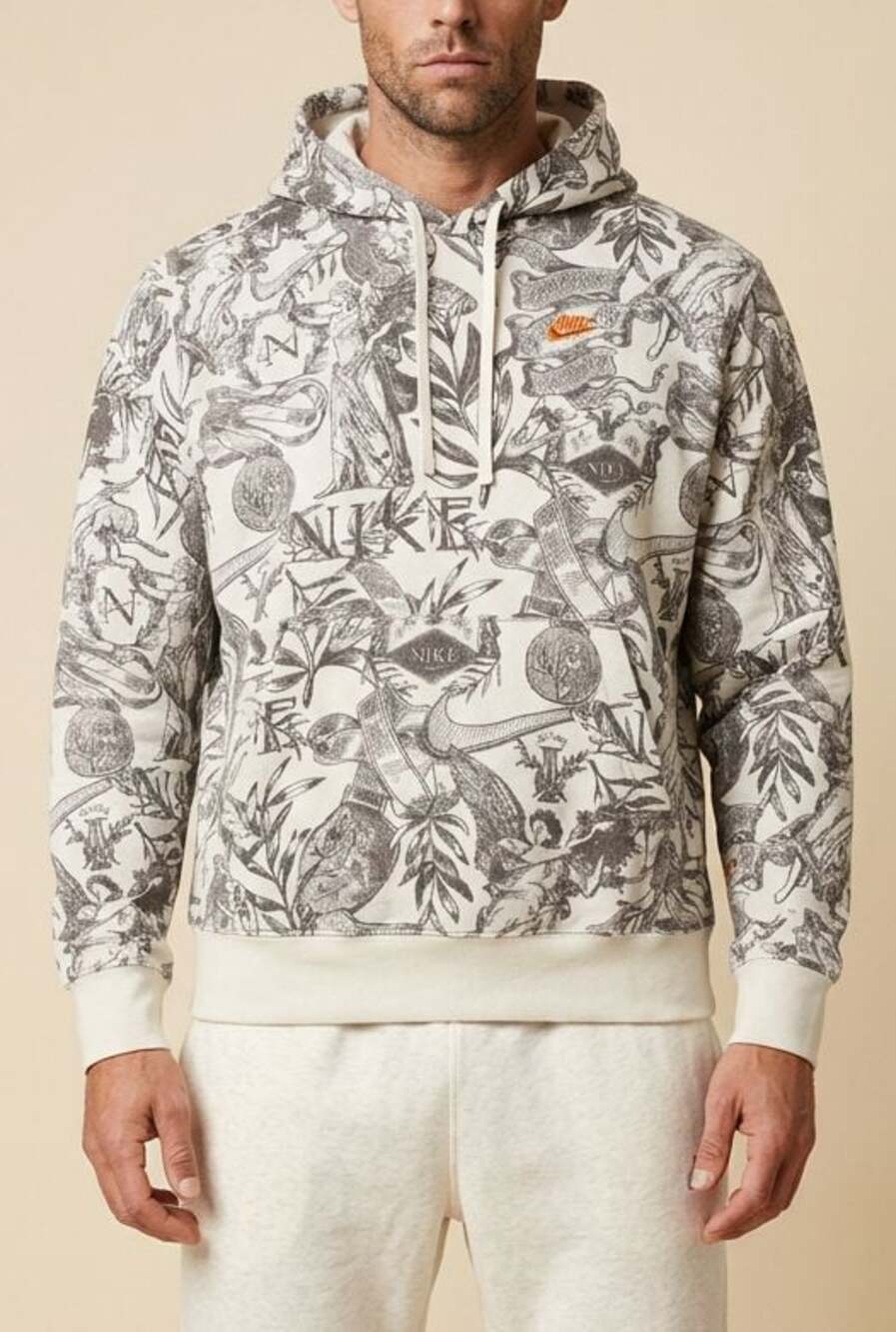 Nike Sportswear Club Fleece 'Victor' All Over Print Pullover Hoodie